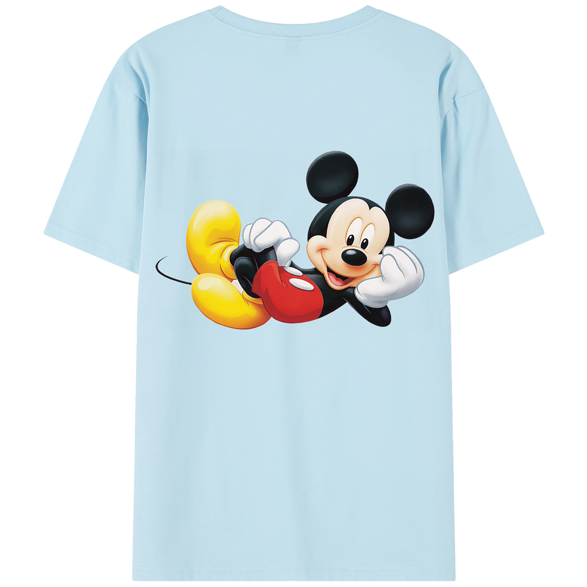 （画像用） ミッキーマウス Mickey Mouse 綿100％半袖Tシャツ（背面プリント）